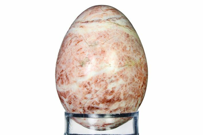 Polished Red and White Marble Egg - Philippines #322446
